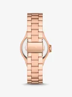 Montre Lennox miniature de ton or rose à pavé