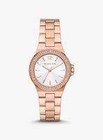 Mini Lennox Pavé Rose Gold-Tone Watch