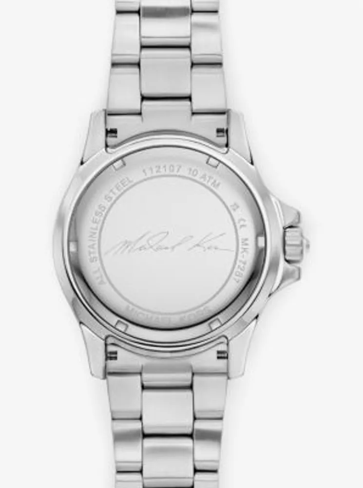 Limited-Edition Oversized Everest Two-Tone Pavé Silver-Tone Watch