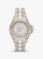 Limited-Edition Oversized Everest Two-Tone Pavé Silver-Tone Watch