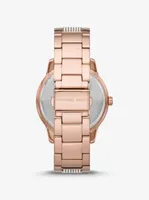 Montre Tibby surdimensionnée de ton or rose à pavé