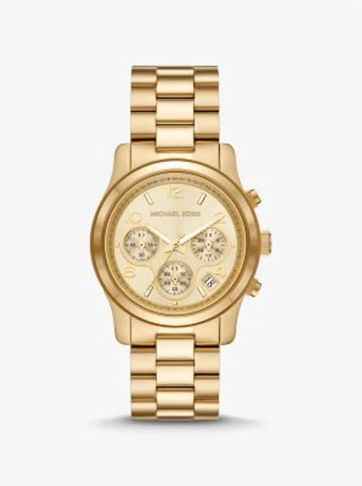 Michael Kors Jayne Brown Gold Leather Womens Watch bought in Canada  Womens Fashion Watches  Accessories Watches on Carousell