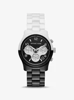 Slim Runway Two-Tone Ceramic Watch