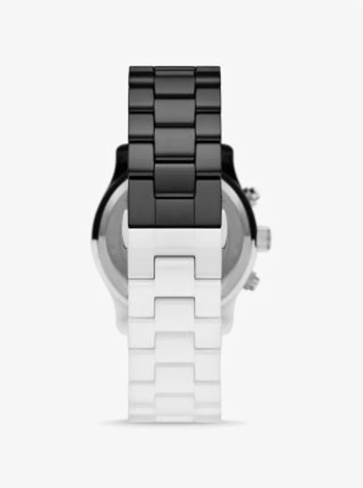 Slim Runway Two-Tone Ceramic Watch