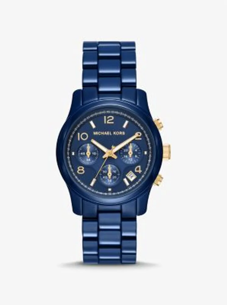 Slim Runway Navy-Tone Watch