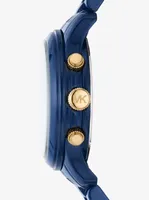 Montre Runway mince bleu marine