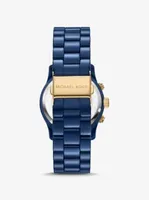 Montre Runway mince bleu marine