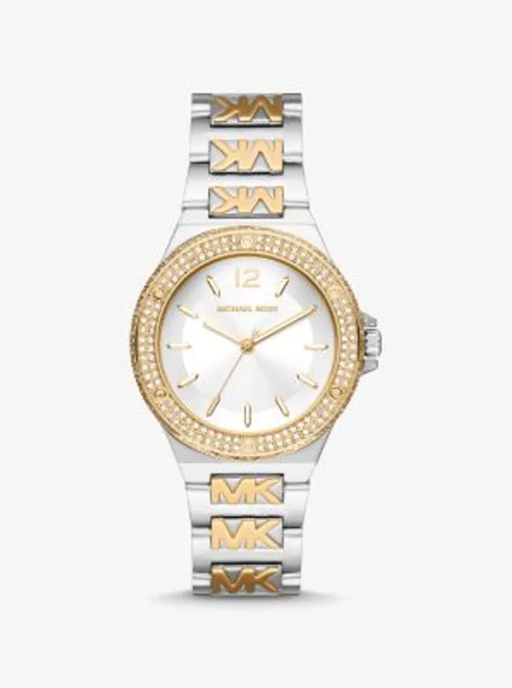 Lennox Pavé Two-Tone Logo Watch