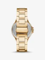 Oversized Camille Ombre Pavé Gold-Tone Watch