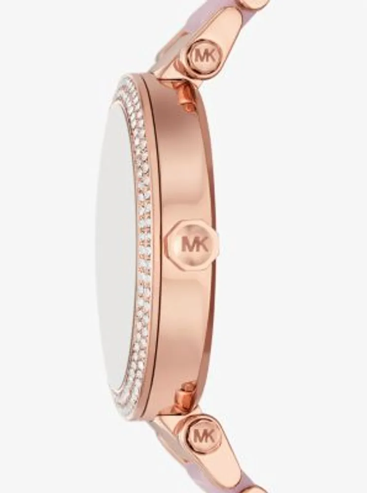 Parker Pavé Rose Gold-Tone and Acetate Watch