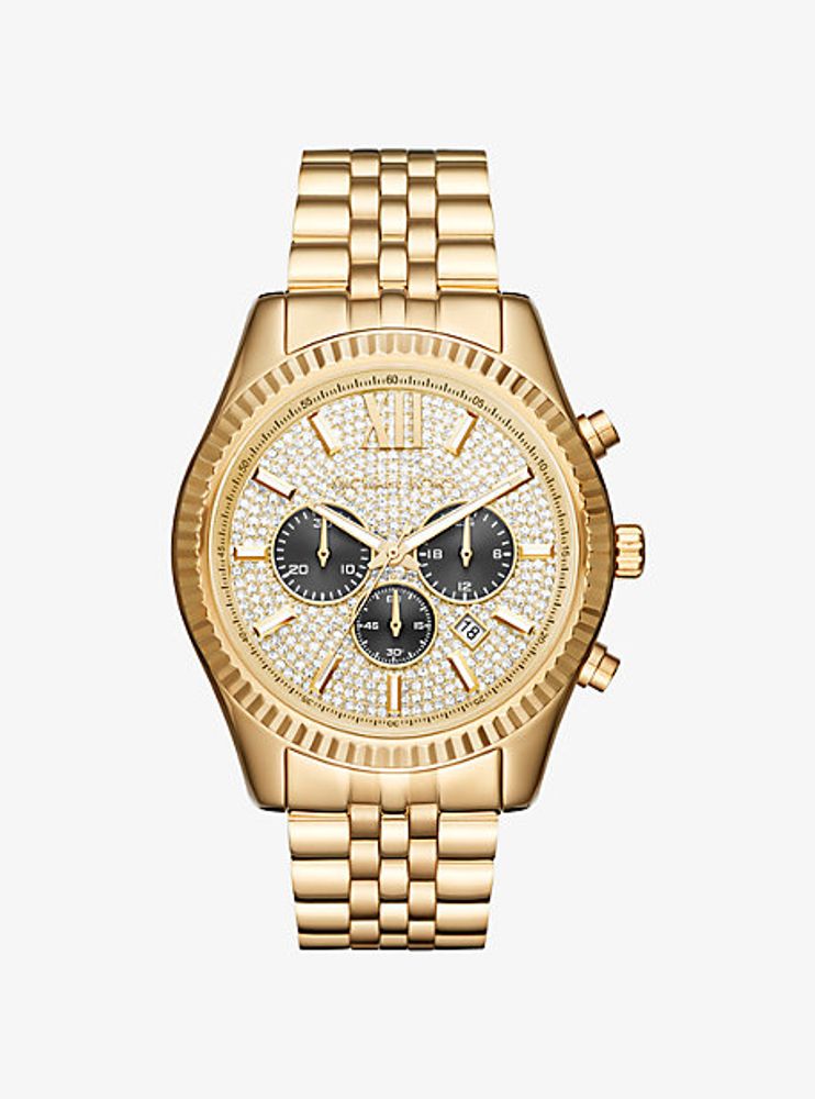 Oversized Lexington Gold-Tone Watch