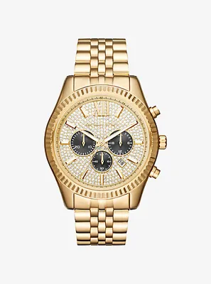 Oversized Lexington Gold-Tone Watch