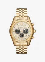 Montre Lexington dorée surdimensionnée