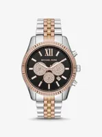 Oversized Lexington Tri-Tone Watch