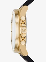 Montre Brecken surdimensionnée dorée à logo