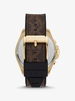 Montre Brecken surdimensionnée dorée à logo