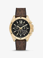 Montre Brecken surdimensionnée dorée à logo