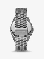 Oversized Brecken Gunmetal Mesh Watch
