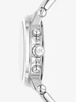 Montre Dylan surdimensionnée argentée à pavé