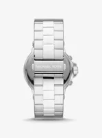 Montre Dylan surdimensionnée argentée à pavé