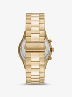 Montre Runway mince dorée surdimensionnée