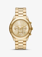 Montre Runway mince dorée surdimensionnée