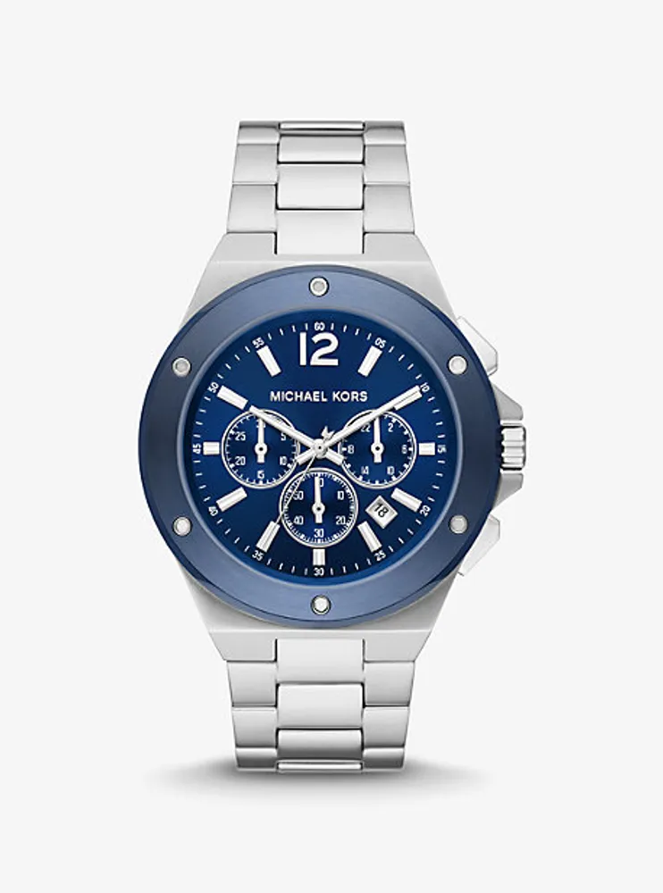 Montre Lennox surdimensionnée argentée