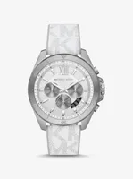 Oversized Brecken Silver-Tone and Logo Watch