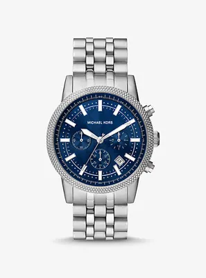 Montre Hutton surdimensionnée argentée