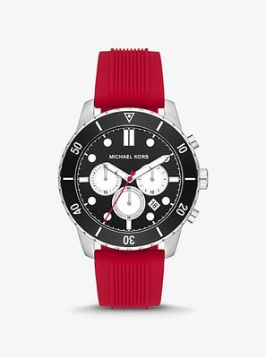 Oversized Cunningham Silver-Tone and Silicone Watch