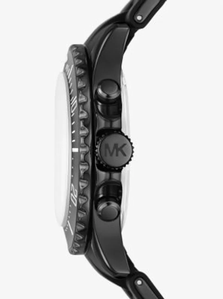 Montre Everest surdimensionnée noire à bracelet en silicone