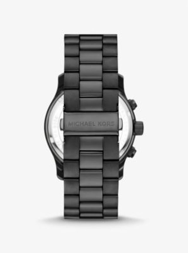 Oversized Slim Runway Black-Tone Watch