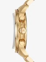 Montre Runway mince dorée surdimensionnée