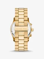 Montre Runway mince dorée surdimensionnée