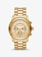 Montre Runway mince dorée surdimensionnée