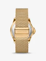 Oversized Slim Everest Gold-Tone Mesh Watch