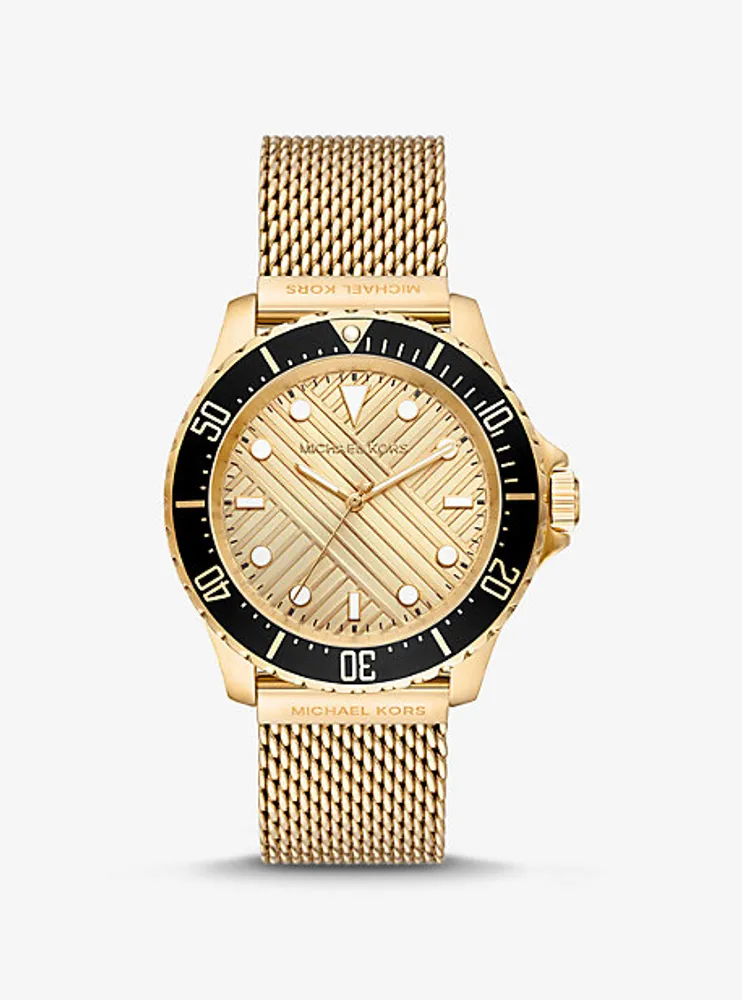 Oversized Slim Everest Gold-Tone Mesh Watch