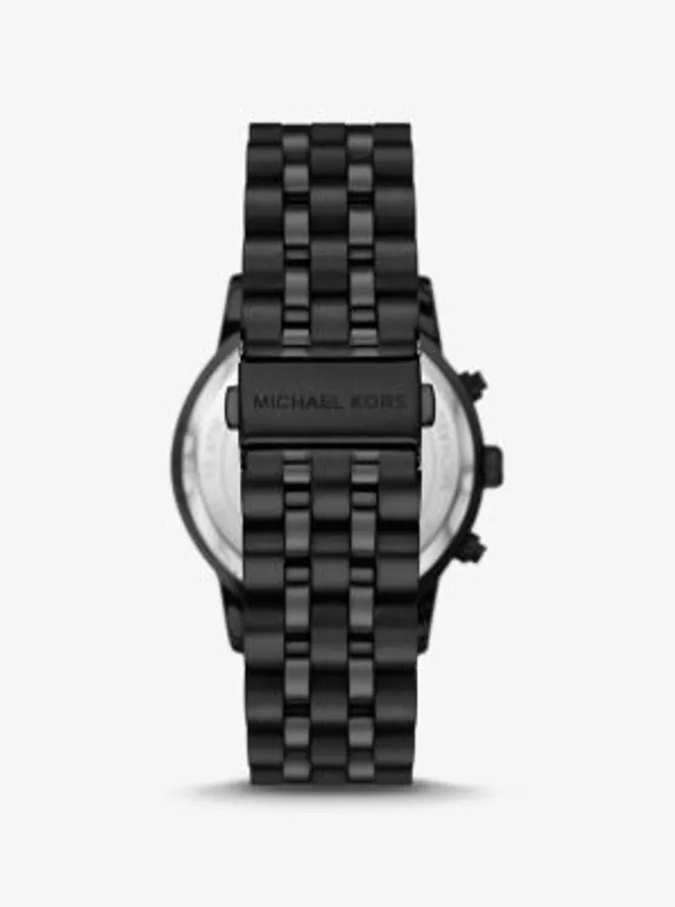 Oversized Hutton Black-Tone Watch