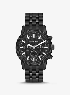 Michael Kors Oversized Hutton Black-Tone Watch | Square One