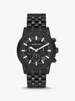 Oversized Hutton Black-Tone Watch