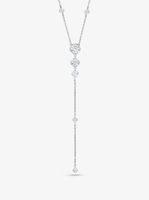 Sterling Silver Pavé Lariat Necklace