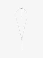 Sterling Silver Pavé Lariat Necklace