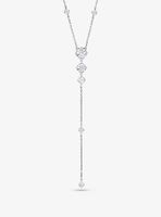 Sterling Silver Pavé Lariat Necklace