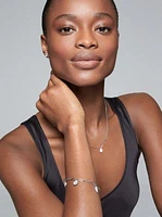 Sterling Silver Pavé Charm Bracelet