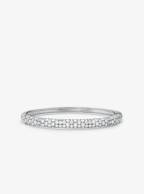 Bracelet en argent sterling à placage en métal précieux et à pavé