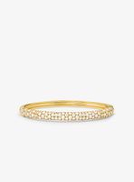 Precious Metal-Plated Sterling Silver Pavé Bangle