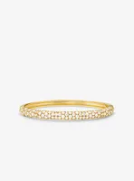 Precious Metal-Plated Sterling Silver Pavé Bangle