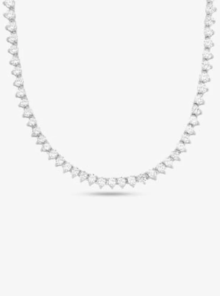 Sterling Silver Crystal Necklace