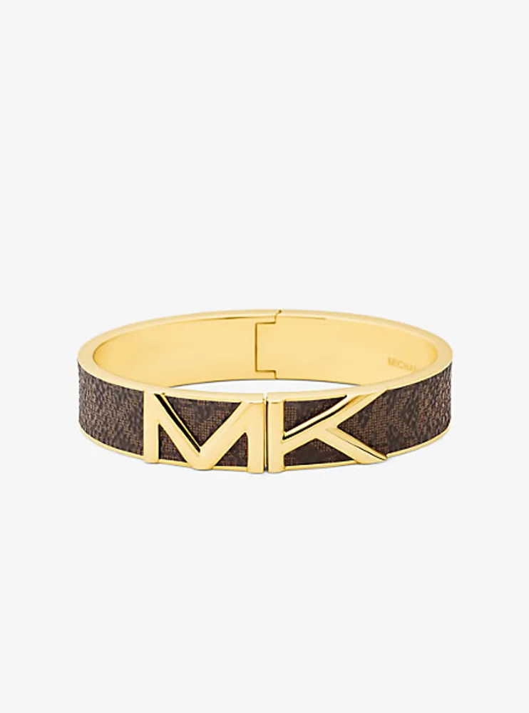 Mott Gold-Tone Logo Bangle