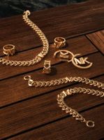 14K Gold-Plated Brass Pavé Logo Curb Link Necklace